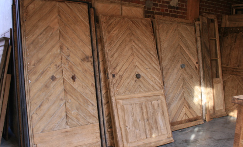 Old oak or pine doors and hutches as pieces of art in the frames 29