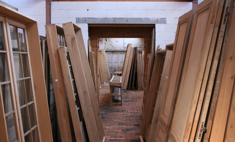 Old oak or pine doors and hutches as pieces of art in the frames 3