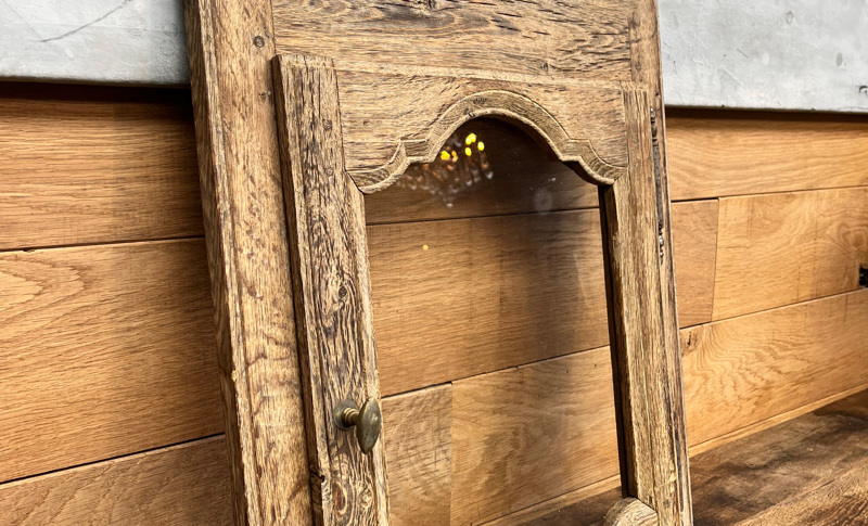 Old oak or pine doors and hutches as pieces of art in the frames 10
