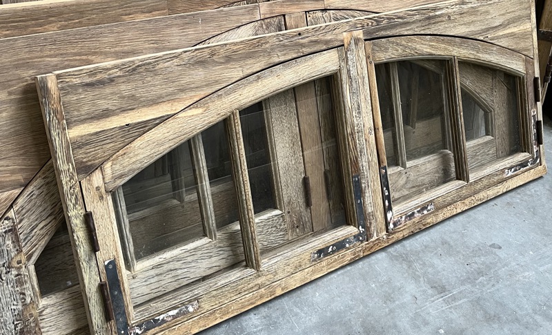 Old oak or pine doors and hutches as pieces of art in the frames 35